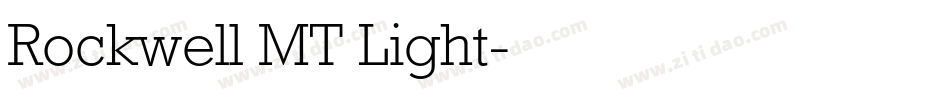 Rockwell MT Light字体转换